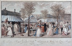 Procházka zahradou královského paláce - Debucourt od Philibert Louis Debucourt