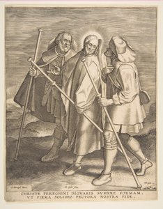 Kristus a učedníci na cestě do Emauz, 1571. od Philip Galle