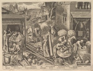 Prudence Prudentia z The Virtues, ca. 1559-60. od Philip Galle
