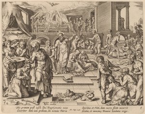 Mnozí jsou pokřtěni od Philip Galle after Maerten van Heemskerck
