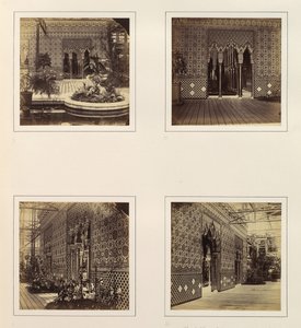 [Fasáda soudu Alhambra směrem k lodi, vchod do dvora Alhambra, boční pohled na ..., ca. 1859. od Philip Henry Delamotte.