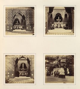 [Alhambra a dvůr lvů, pohled v jižním transeptu], ca. 1859. od Philip Henry Delamotte.