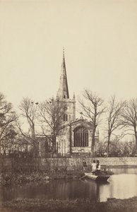 Kostel z říčního břehu, 50. léta 19. století (foto) od Philip Henry Delamotte