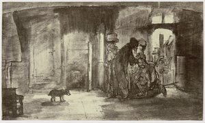 Rembrandt, Tobiat žehná Tobiášovi od Philip Henry Delamotte