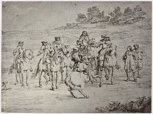 Van der Meulin [?], Ludvík XIV. a Umělec od Philip Henry Delamotte