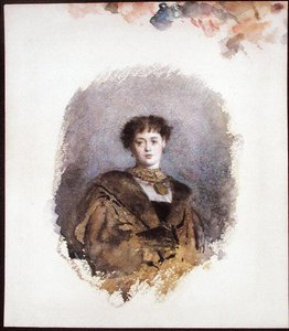 La Belle Yseult (akvarel na papíře) od Philip Hermogenes Calderon