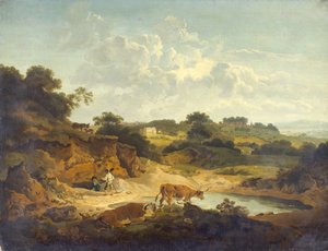 Krajina (olej na plátně) od Philip James de (1740-1812) Loutherbourg