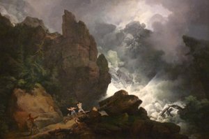 Lavina v Alpách od Philip James de Loutherbourg