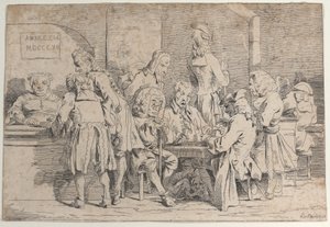 Hraje Tric Trac, 1763., 1763. od Philip James de Loutherbourg