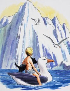 Ledovce v Arktidě, ilustrace z knihy "The Water Babies" od Charlese Kingsleyho