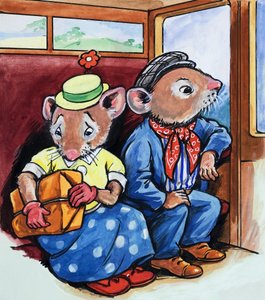 Myš z města a myš z venkova (kvaš na papíře) od Philip Mendoza