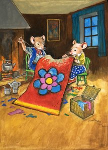 Myš z města a myš z venkova (kvaš na papíře) od Philip Mendoza