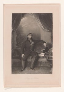 Portrét anglického krále Jiřího IV Portrét George IV Spojeného království George Čtvrtý (název na objektu) od Philip Thomas