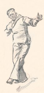 Náčrt tužkou od Phila Maye, c19. století 1903-1904