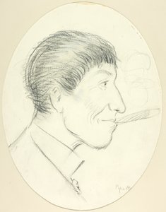 Profil muže kouření doutníku