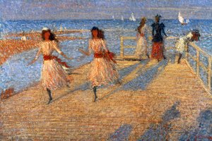 Girls Running, Walberswick Pier, 1888-1894