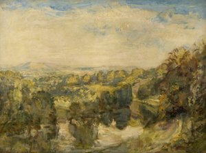 Řeka Teme, večer, poblíž Ludlow - The Clee Hills v dálce od Philip Wilson Steer