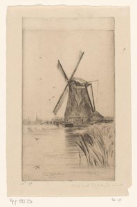 Větrný mlýn v krajině Mon Moulin (původní název) od Philip Zilcken (signed by artist)