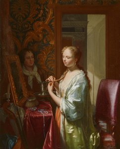 Dáma na záchodě, kolem roku 1720