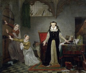 Marie Stuartovna (1542-87) v okamžiku odchodu na svou popravu, 8. února 1587