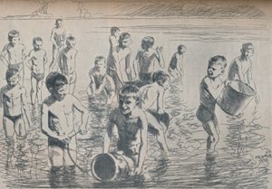 Chlapci koupání, c1911 od Philipp Franck