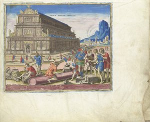 Dianin chrám v Efezu ze série Osmé divy světa, 1572 od Philipp Galle