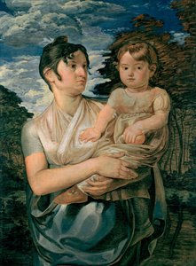 Pauline Runge se svým dvouletým synem / Manželka a syn umělce od Philipp Otto Runge