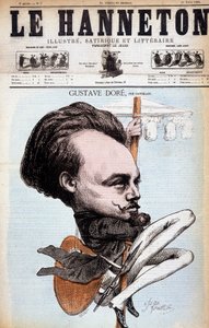 Gustave Doré. Francouzský kreslíř a malíř (1832 až 1883). Cartoon od Cattelaina. Hanneton 1868. od Philippe Auguste Cattelain