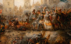 Obrana Tournai princeznou z Epinoy, Philippe-Auguste Hennequin, Museum of Fine Arts of Tournai
