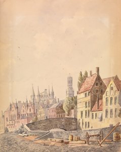 Bruggy (akvarel na papíře) od Philippe Auguste de Peellaert