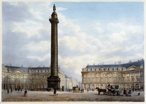 Column de la Place Vendôme - v „Procházka v Paříži a okolí“, navržený Jacottetem a Benoistem, c. 1840 od Philippe Benoist