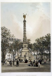 La fontaine du Chatelet - litografie od Benoista od Philippe Benoist