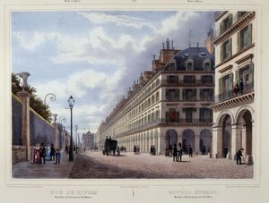 Rue de Rivoli - v ""Procházka v Paříži a okolí"", Jacottet a Benoist, ed. Gihaut od Philippe Benoist