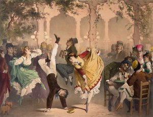 Le Quadrille a Bullier (barevné lito)