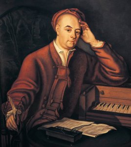George Frideric Handel (1685-1759) německo-anglický hudebník, malba od Philippa Merciera c. 1725 (olej na plátně)