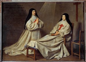 Jansenismus: „“ Portrét matky Kateřiny Agnes Arnauld (1593-1671) a sestry Catherine de Sainte Suzanne Champaigne (1636-1686), dcery umělce“““ Matka Kateřina-Agnes ze Saint-Paul zvaná Agnes Arnauld byla abatyší opatství Port Roya od Philippe de Champaigne