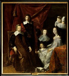 Rodina Henriho Louise (Henri-Louis) Haberta de Montmort (Montmor) (1600-1679), vpravo Henriette-Marie de Buade de Frontenac (Henriette Marie de Buade-Frontenac) (zemřela 1676). Obraz Philippe De Champaigne (1602-1674). Olej na plátně. povinné od Philippe de Champaigne