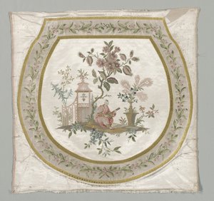 Čalounění sedáku židle, c. 1743-1774.
