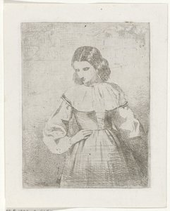 Portrét mladé ženy od Philippus Anthonius Alexander Kanne
