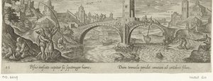 Hengelsport Jacht en visvangst (název série) Lov, rybolov a typy lovu (název série) od Philips Galle (attributed to workshop of)