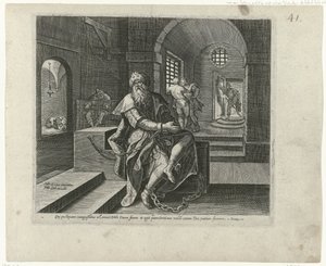 Koning Manasse ve vězení Boetedoening en berouw in het Oude Testament en het Nieuwe Testament (název série) Typ božské shovívavosti a milosrdenství vůči těm, kteří z celého srdce činí pokání ze svých přestupků a obracejí se k Bohu (série