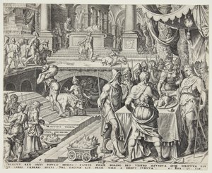 Josiah slaví Pesach od Philips Galle