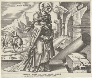 Maria Maria Mater Dei (titul na objektu) Osm slavných žen ze Starého a Nového zákona (název série) od Philips Galle
