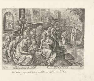 Pavel obrací ženy z Filip Skutky apoštolů (název série) Acta Apostolorum (název série) od Philips Galle
