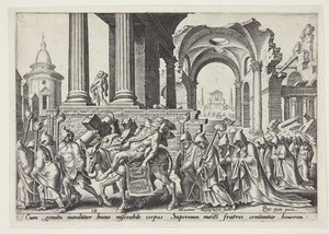 Pohřeb Samsona od Philips Galle
