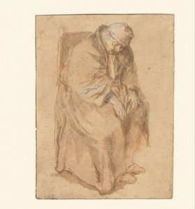 Joost van den Vondel, spící v křesle