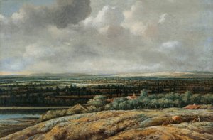 Panoramatická krajina s městem v pozadí od Philips Koninck