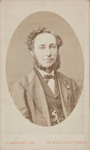 Portrét houslisty a skladatele Camilla Sivoriho 1815-1894 . od Photo studio Eugène Maunoury.