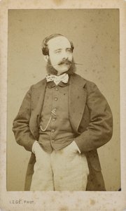 Portrét houslisty a skladatele Adolpha Blanca 1828-1885, c. 1870. od Photo studio Legé and Bergeron.