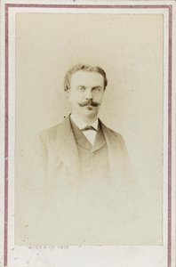 Portrét Guy de Maupassant, c. 1880. od Photo studio Witz and Cie.